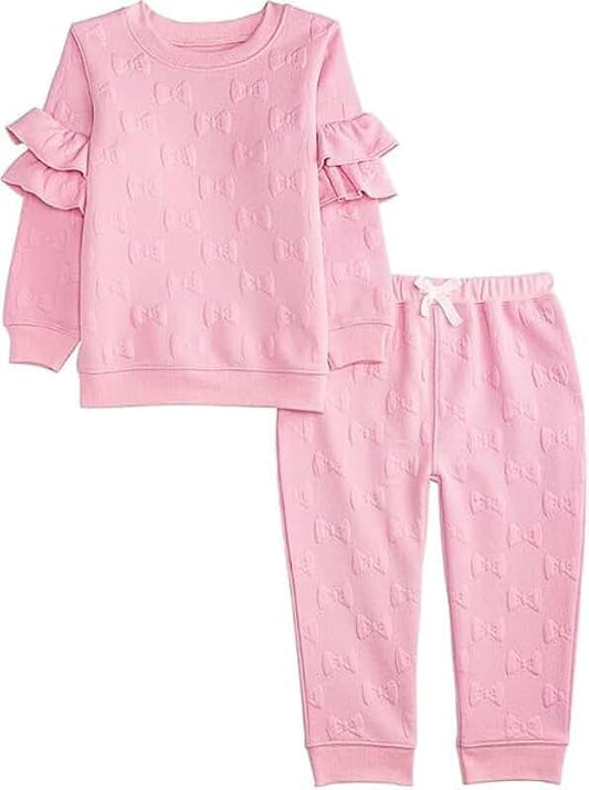 Kids Quilted Bow Jogger Set
