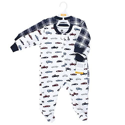 Uni   Premium Quilted Zipper Sleep and Play, Cars, 0-3 Months