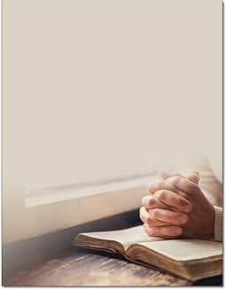 Praying Hands Letterhead Pack, 8.5 x 11 inches