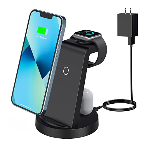 Wireless Charging Station 3-in-1 for iPhone, Apple Watch, AirPods