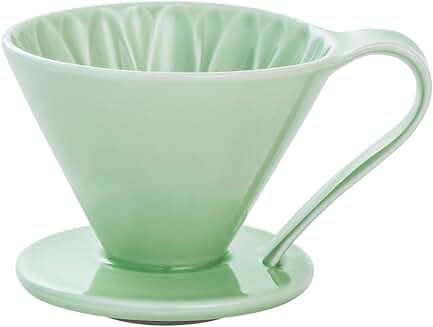 Porcelain Pour Over Coffee Dripper for 1-4 Cups in Green