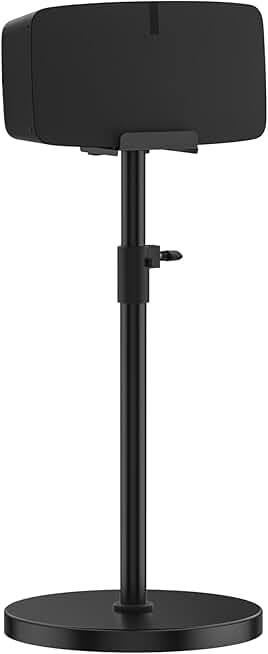 Height Adjustable Floor Speaker Stand with Cable Management
