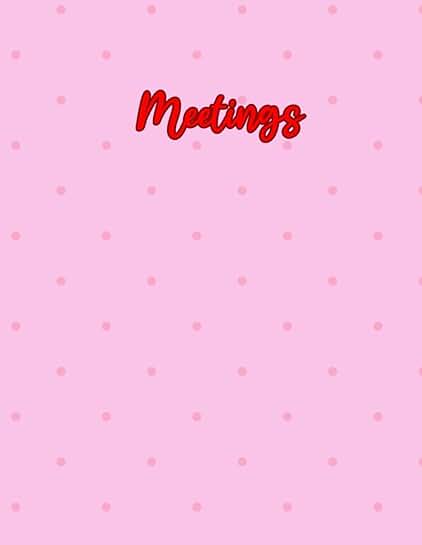 Professional Meeting Notebook with Action Items