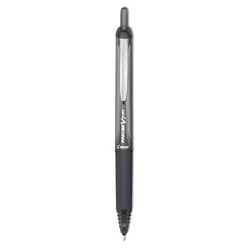 Refillable 0.7mm Black Ink Rollerball Pens, 12 Pack