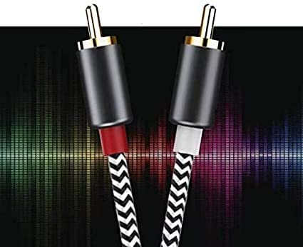 USB to 2-Male RCA Audio Aux Cable for PC Stereo Y Splitter Cord Jack Adapter Compatible with USB A Laptop, Linux,Windows, Desktops and More Device for Amplifiers, Home Theater, Speaker (10Feet)