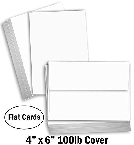 White Thick Cardstock for Notes and Invitations, 4x6, 100 Pack