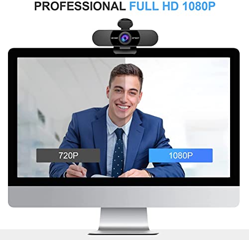1080P Webcam with Microphone, C960 Web Camera, 2 Mics Streaming Webcam with Privacy Cover, 90View Computer Camera, Plug&Play USB Webcam for Calls/Conference, Zoom/Skype/YouTube, Laptop/Desktop