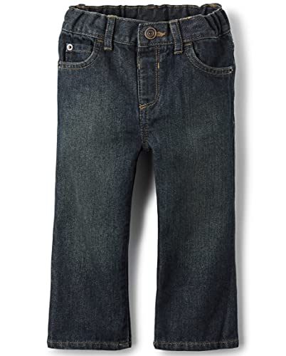 The Children s  Baby Boys and Toddler Boys Basic Bootcut Jeans, Dry Indigo, 4T