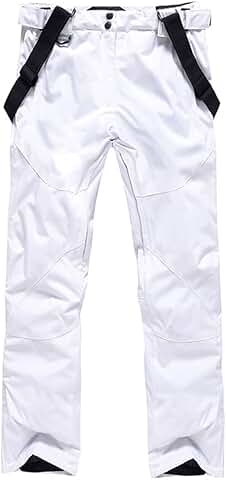 Men's Waterproof Insulated Snow Ski Pants with Suspenders