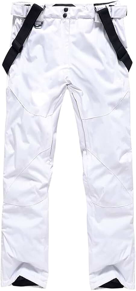Men's Waterproof Insulated Snow Ski Pants with Suspenders