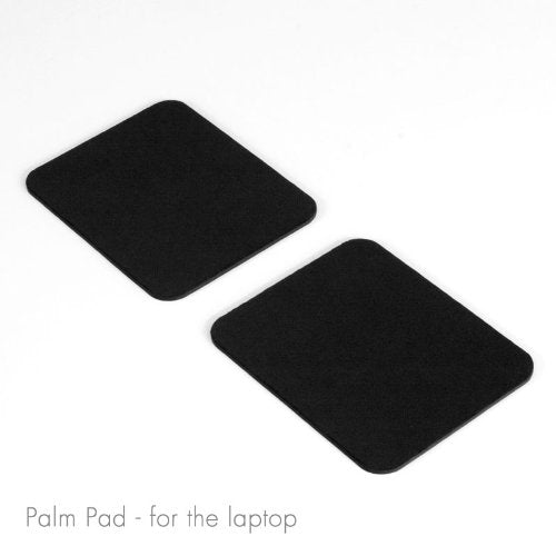 Large Slim Palm Pads Notebook Wrist Rests with Tacky Silicone Reposition for Hard and Sharp MacBooks and Laptops (2 Large 4 x 3.12 inches)