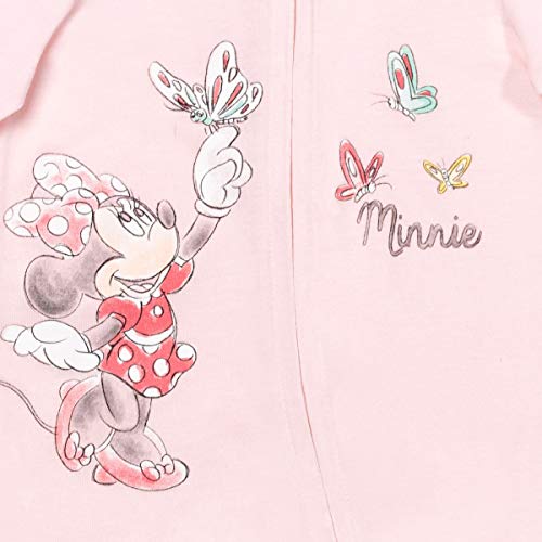 Minnie Mouse Baby Girls 2 Pack Sleep N' Play Coverall Pink/White 3-6 Months