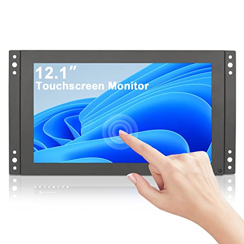 12.1 Inch Touchscreen Monitor,1280x800 Small HD LCD Monitor with HDMI/VGA/BNC/AV/USB Input,Built in Speaker,Button and Remote Control Display Monitor for PC, CCTV Camera,Kiosk