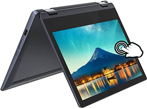 Flagship Chromebook 11.6" HD 2 in 1 Touchscreen Laptop Computer, 8 Core- Mediatek MT8183, 4GB RAM, 64GB eMMC, WiFi, Bluetooth, Webcam, Chrome OS, Abyss Blue
