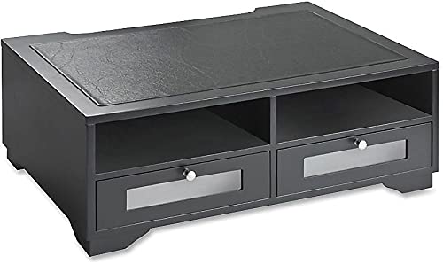 Black Wood Printer Stand