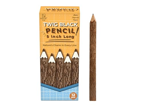 Rustic Wooden Pencils, 12 Pack, 5 Inch