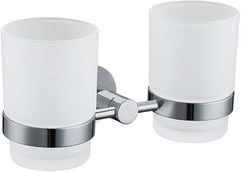 Double stainless steel toothbrush and razor holder