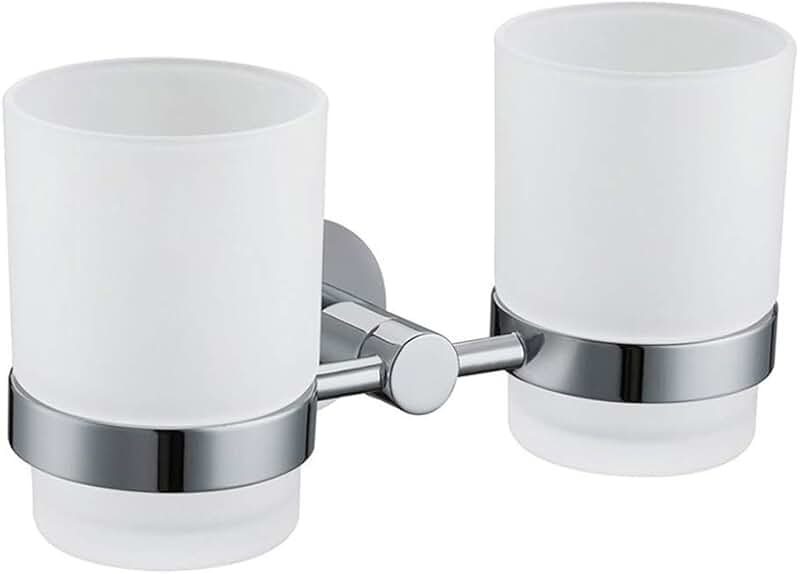Double stainless steel toothbrush and razor holder