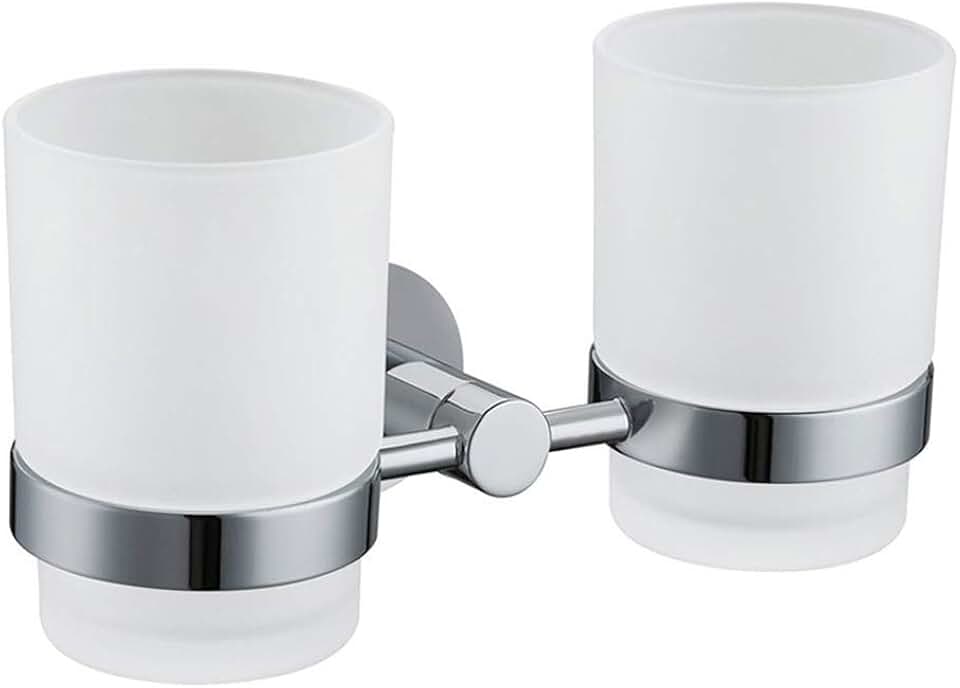 Double stainless steel toothbrush and razor holder