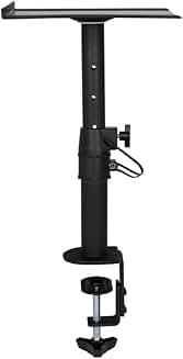 Adjustable Clamp-On Desktop Speaker Mounts for Bookshelf Monitors