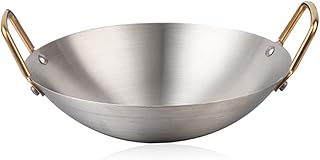 Stainless Steel Dry Pot with Dual Handles for Home Kitchen