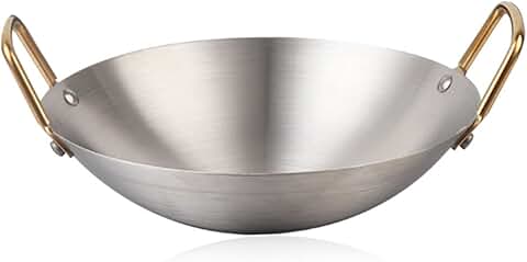 Stainless Steel Dry Pot with Dual Handles for Home Kitchen