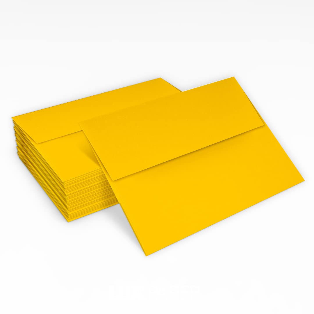 Yellow A2 Invitation Envelopes, 250 Pack