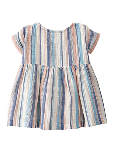 Baby Girls'  Cotton Dress, Multi-Stripe, 3 Months