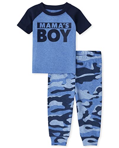 The Children s  Baby   Toddler-PJ 2 PC Family Matching Pajamas Sets, Snug Fit 100  Cotton, Big Kid, Toddler, Baby, Blue Camo, 3-6 Months
