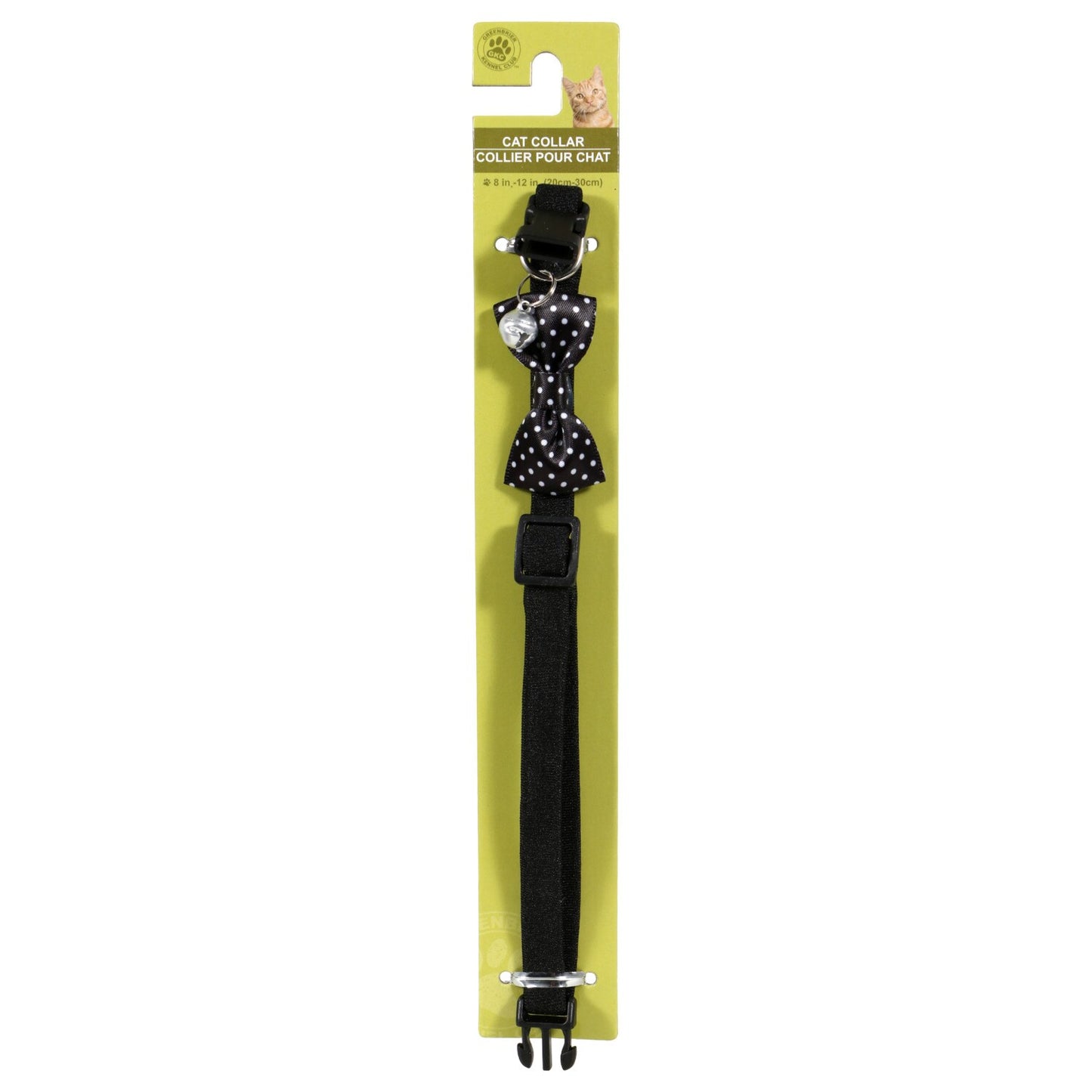 Greenbrier Kennel Club Adjustable Cat Collars with Bells, 8-12 in. (Pack of 36)