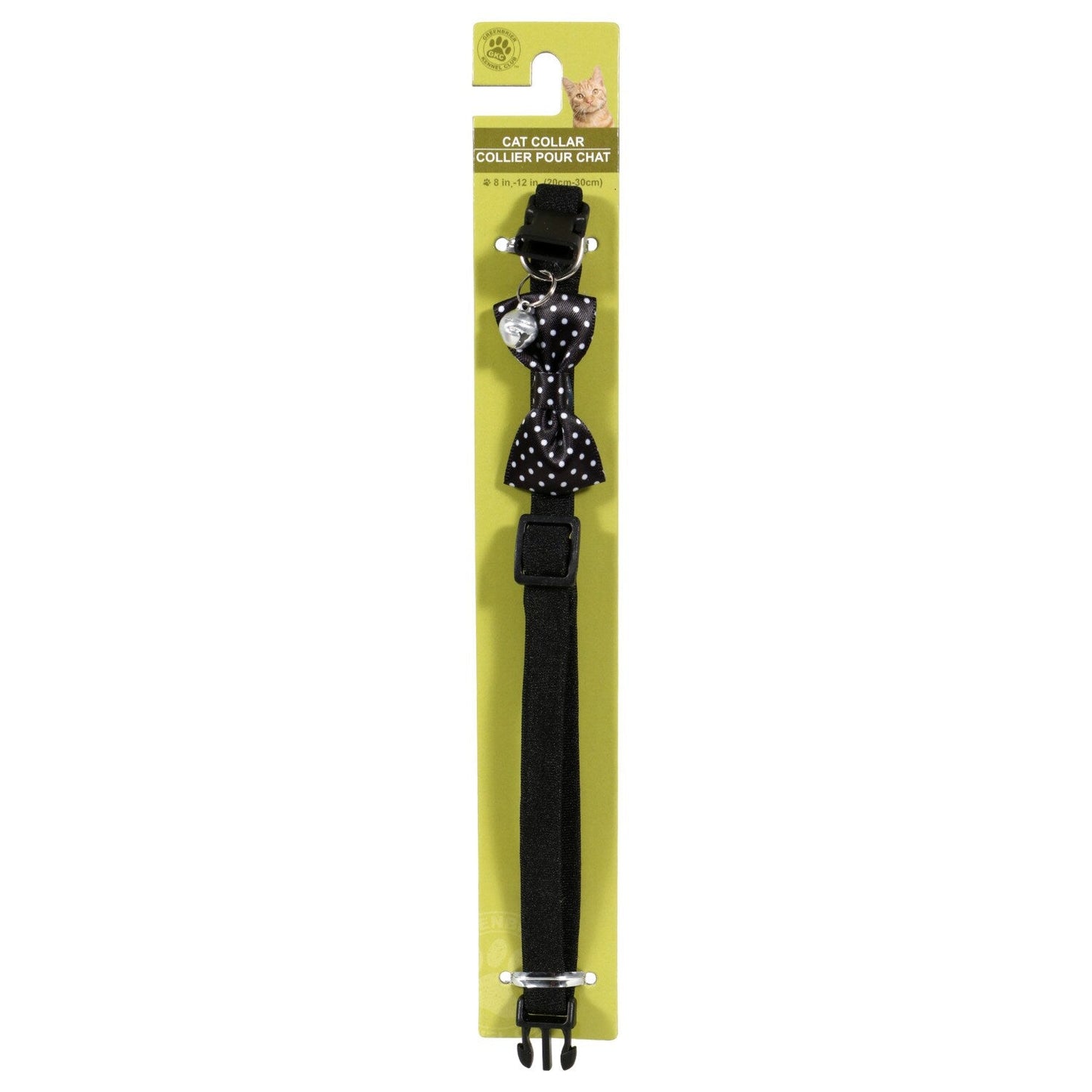 Greenbrier Kennel Club Adjustable Cat Collars with Bells, 8-12 in. (Pack of 36)