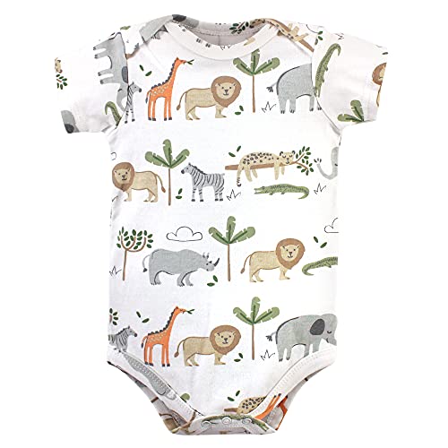 Uni   Cotton Bodysuits Safari Life, 3-6 Months