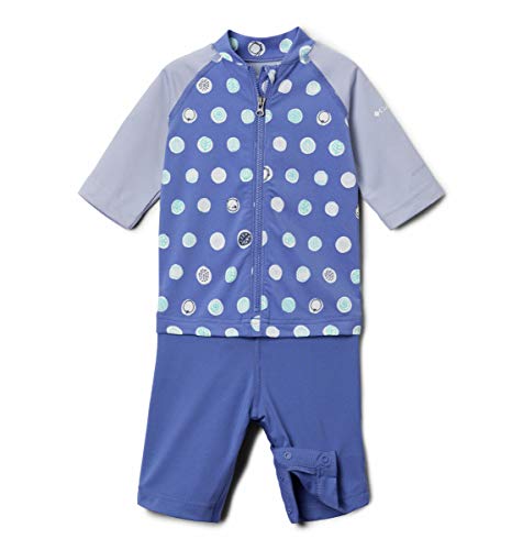 Kid's Sandy Shores Sunguard Suit Shirt, African Violet Polka Pets, 18/24