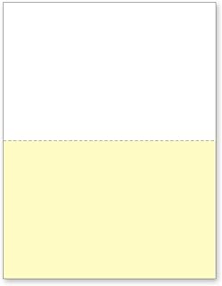 Pack of 500 Sheets 8.5 x 11 Two-Part Perforated Paper