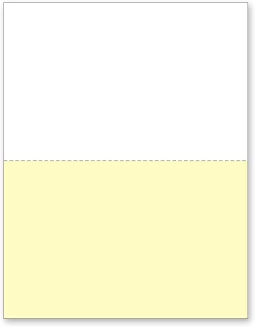 Pack of 500 Sheets 8.5 x 11 Two-Part Perforated Paper