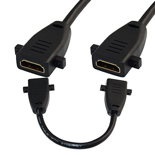 0.5ft High Speed HDMI Female to Female Panel Mount Adapter Cable HDMI Keystone Jack Support 4K 1080P 3D for HDTV PS4 Xbox Projectors Laptop Monitor