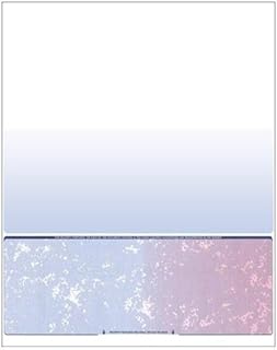 Business Voucher Check Stock, 500 Sheets, Blue/Red Prismatic
