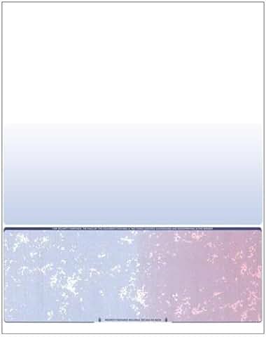 Business Voucher Check Stock, 500 Sheets, Blue/Red Prismatic