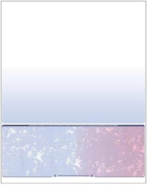 Business Voucher Check Stock, 500 Sheets, Blue/Red Prismatic