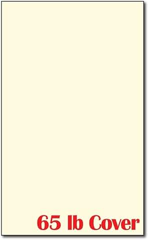 Cream Cardstock, 65 lb, 100 Sheets, Legal Size