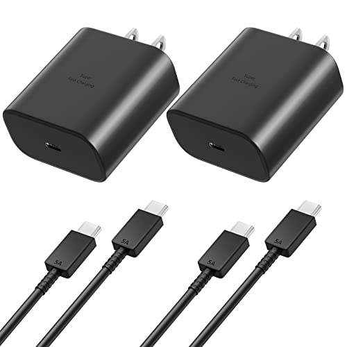 45W USB-C Wall Charger with 5ft Cable, 2 Pack