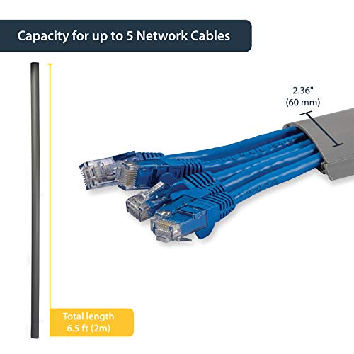 .com 6 ft 2in Wide Grey Floor Cable Duct with Guard - Cable raceway - 6.6 ft - gray - RD50_2