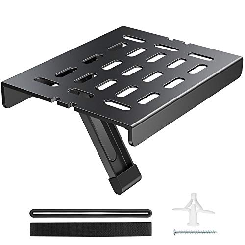 Adjustable TV Top Shelf Mount Holder for TV, Apple TV, Roku 3 Streaming Media Player, Easy to Install Streaming Media Box TV Shelf Top Mount , MAX Loading 11 lbs. MD5605