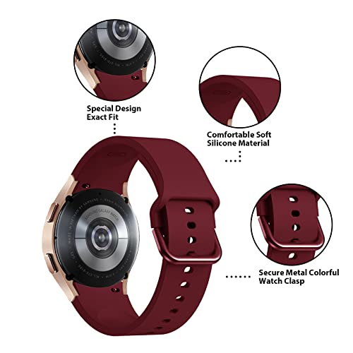 10 Pack Bands Compatible for Samsung Galaxy Watch 5 Galaxy Watch 4 40mm 44mm / Galaxy Watch 4 Classic 42mm 46mm Band, Silicone Strap with Colorful Bucklefor Galaxy Watch 5 Pro 45mm Women Men