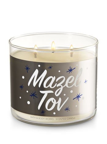 Mazel Tov Vanilla Snowflake 3 Wick Candle 14.5 Ounce