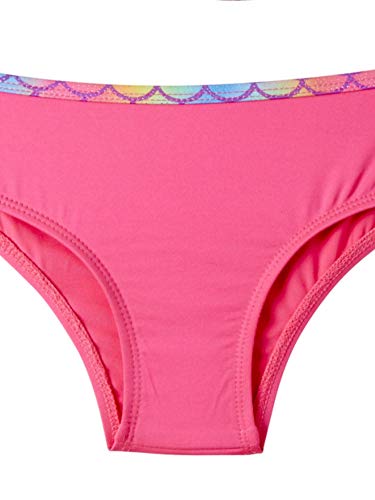 Infant Girls Mermaid Print Pink Sizzle 2 Piece   Swimsuit - 3-6 Months