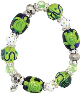 Nautical Sea Turtle Beaded Stretch Bracelet for Women