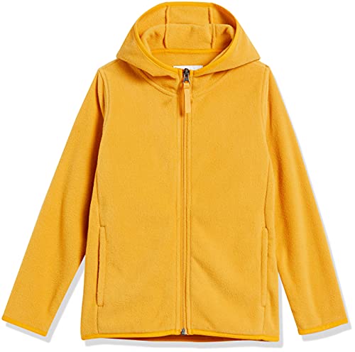 Toddler Boys' Polar Fleece Full-Zip Hooded Jacket, Golden Yellow, 2T