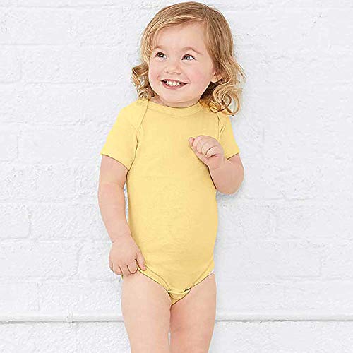 Baby Soft Short-Sleeve Bodysuit (4400) Banana, NB