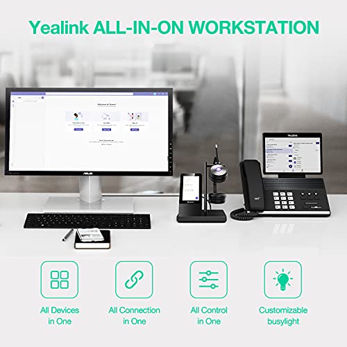 WH66 Wireless Headset Bluetooth with Microphone DECT Headset for Office VoIP Phone IP Phone with Zoom Teams Workstation for SIP Phone UC Communication